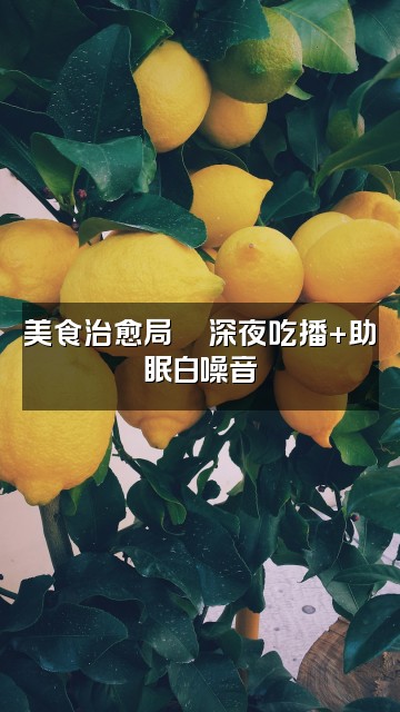 抖音小育助眠视频封面:美食治愈局🍜深夜吃播+助眠白噪音
